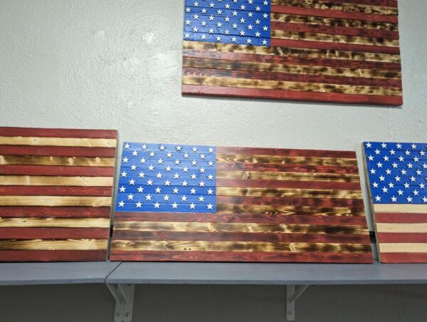 USA Wooden Flag