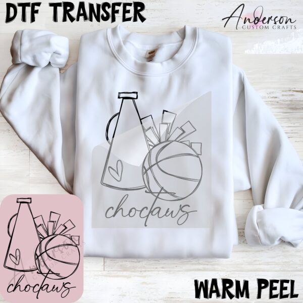 Choctaw Basketball Cheer Sketch DTF Transfer