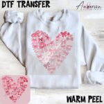 V-Day Bow Heart DTF Transfer