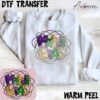 Mardi Gras Beads DTF Transfer