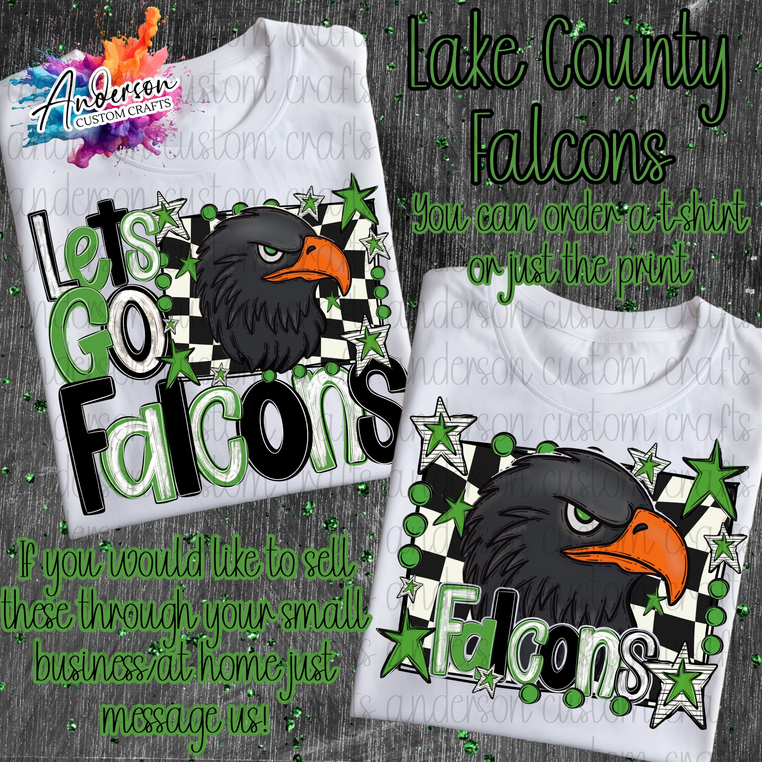Lake County Falcons with Multiple Designs
